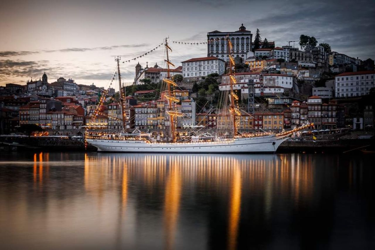 Porto at Sunset with Boat